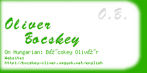 oliver bocskey business card